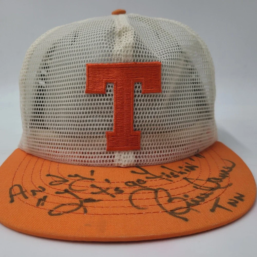Vtg Tennessee Volunteers Hat Snapback Full Mesh Bill Dance Signed‎ Autographed